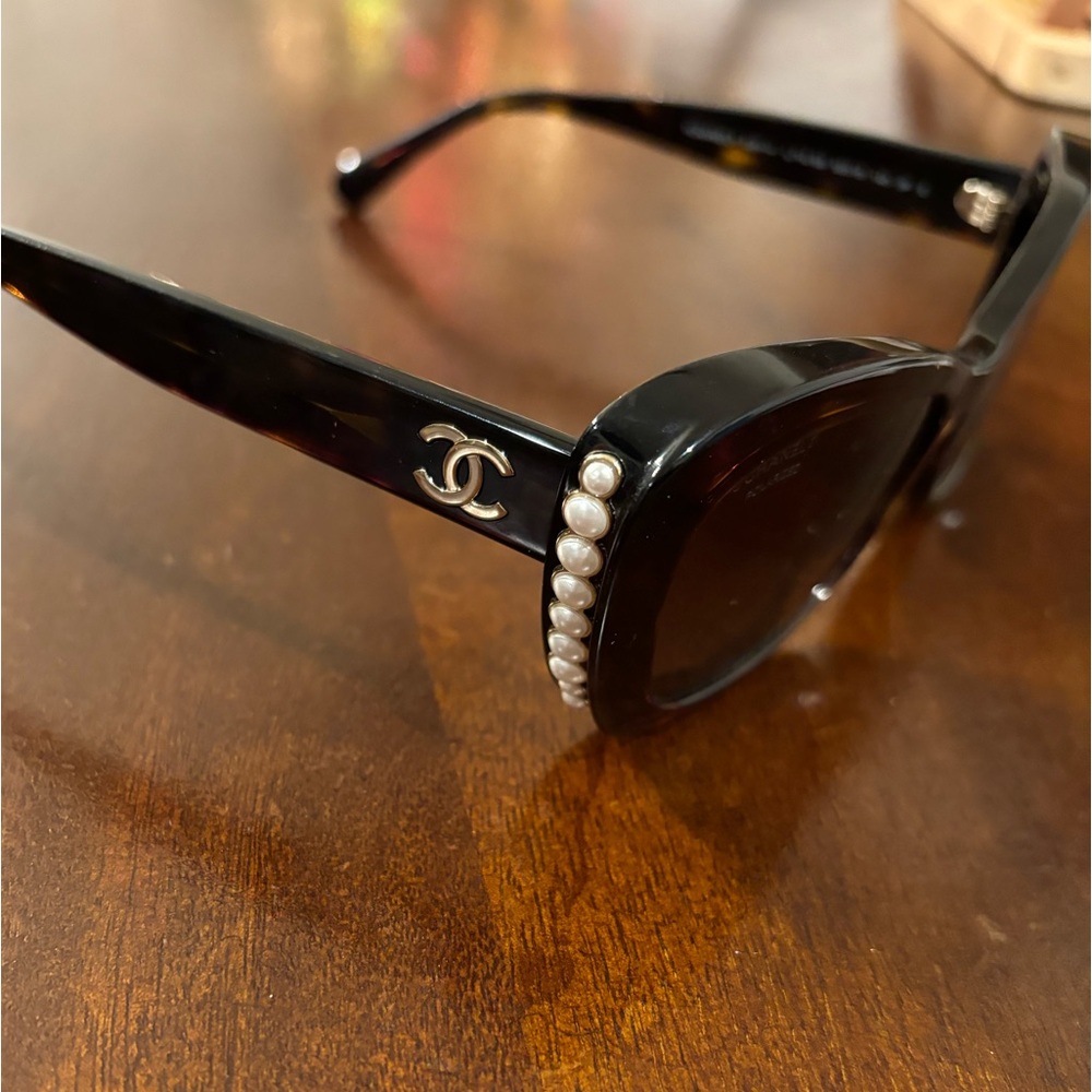 Chanel cat eye pearl sunglasses